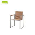 Set de salle à manger en acier inoxydable Mobilier de jardin de jardin